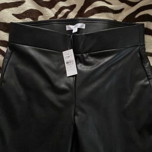 Faux Leather fleece lined Leggings NWT